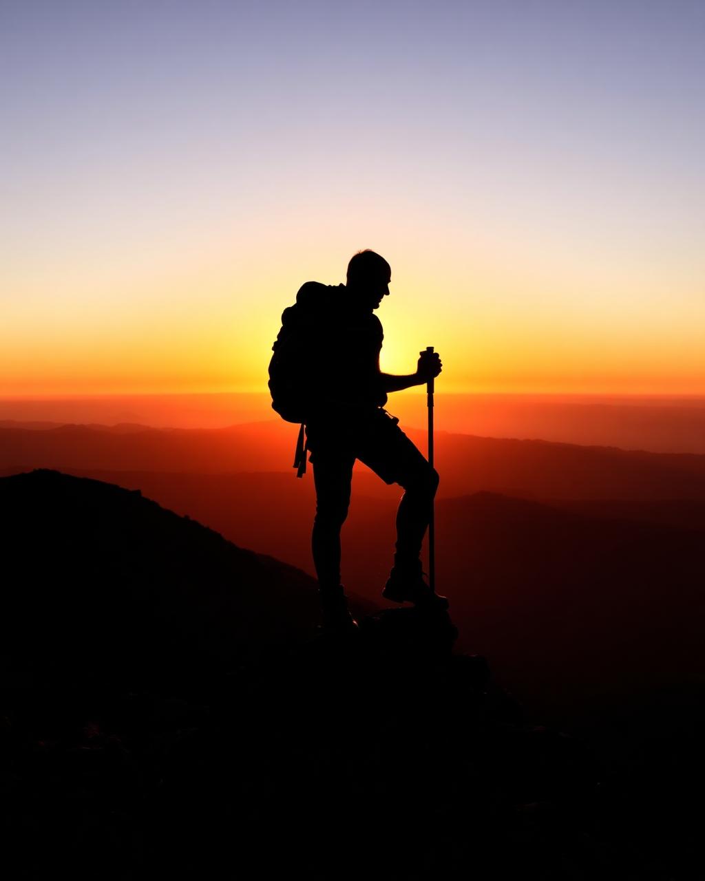 Sunrise hiker